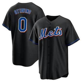Men's Adam Ottavino New York Black Replica 2022 Alternate Baseball Jersey (Unsigned No Brands/Logos)
