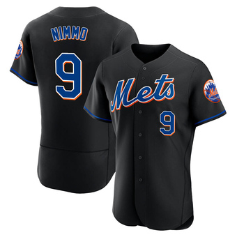 Men's Brandon Nimmo New York Black Authentic 2022 Alternate Baseball Jersey (Unsigned No Brands/Logos)