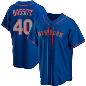 Men's Chris Bassitt New York Royal Replica Alternate Road Baseball Jersey (Unsigned No Brands/Logos)