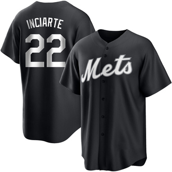 Men's Ender Inciarte New York Black/White Replica Baseball Jersey (Unsigned No Brands/Logos)