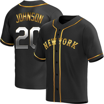 Men's Howard Johnson New York Black Golden Replica Alternate Baseball Jersey (Unsigned No Brands/Logos)