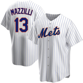 Men's Lee Mazzilli New York White Replica Home Baseball Jersey (Unsigned No Brands/Logos)