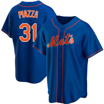 Men's Mike Piazza New York Royal Replica Alternate Baseball Jersey (Unsigned No Brands/Logos)
