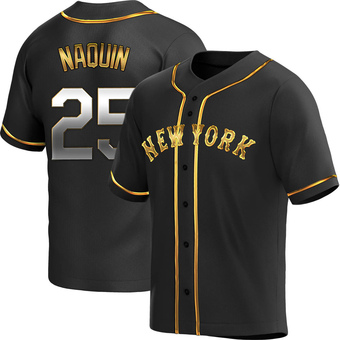 Men's Tyler Naquin New York Black Golden Replica Alternate Baseball Jersey (Unsigned No Brands/Logos)