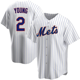 Men's Wyatt Young New York White Replica Home Baseball Jersey (Unsigned No Brands/Logos)