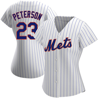 Women's David Peterson New York White Replica Home Baseball Jersey (Unsigned No Brands/Logos)