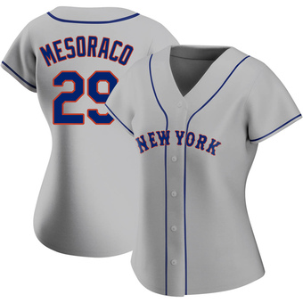 Women's Devin Mesoraco New York Gray Replica Road Baseball Jersey (Unsigned No Brands/Logos)