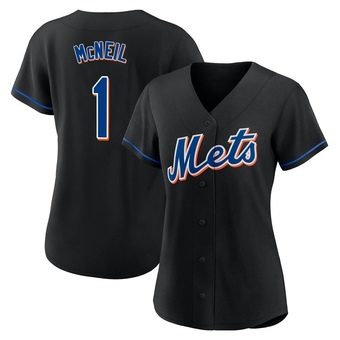 Women's Jeff McNeil New York Black Authentic 2022 Alternate Baseball Jersey (Unsigned No Brands/Logos)
