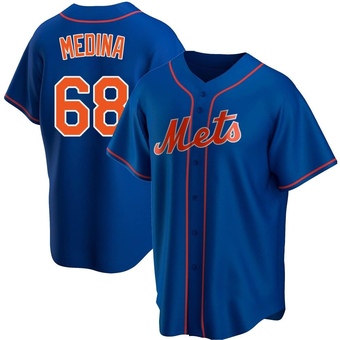 Youth Adonis Medina New York Royal Replica Alternate Baseball Jersey (Unsigned No Brands/Logos)