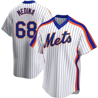 Youth Adonis Medina New York White Replica Home Cooperstown Collection Baseball Jersey (Unsigned No Brands/Logos)
