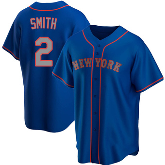 Youth Dominic Smith New York Royal Replica Alternate Road Baseball Jersey (Unsigned No Brands/Logos)