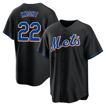 Youth Ray Knight New York Black Replica 2022 Alternate Baseball Jersey (Unsigned No Brands/Logos)